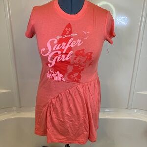 Disney Minnie Mouse YOUTH Dress Sz XL NWT Coral Surfer Girl